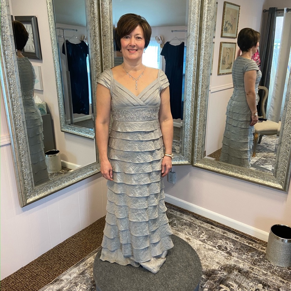 Silver formal dress